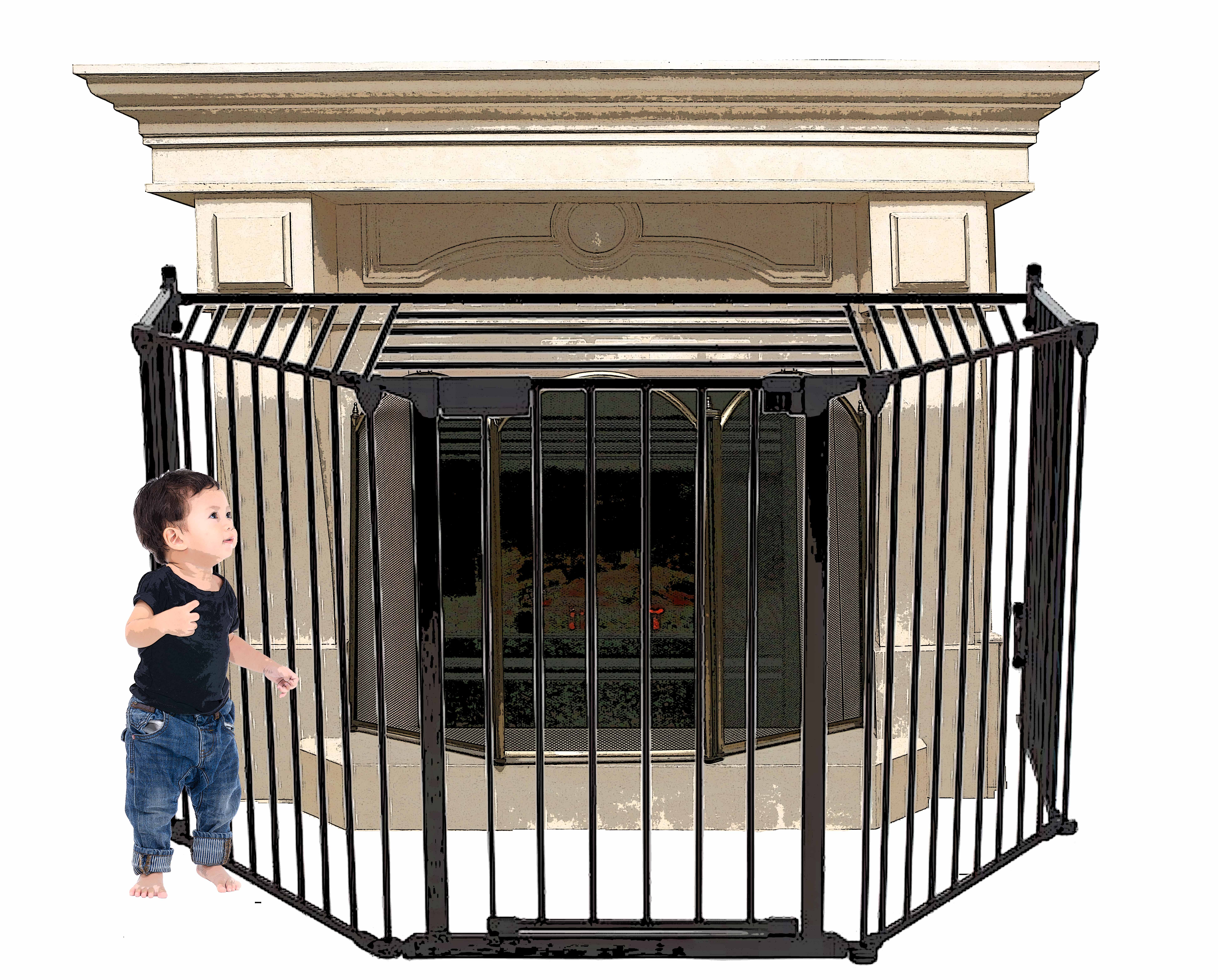 Make sure fireguards and spark-guards are secured to the wall. Make sure fireguards and spark-guards are secured to the wall
