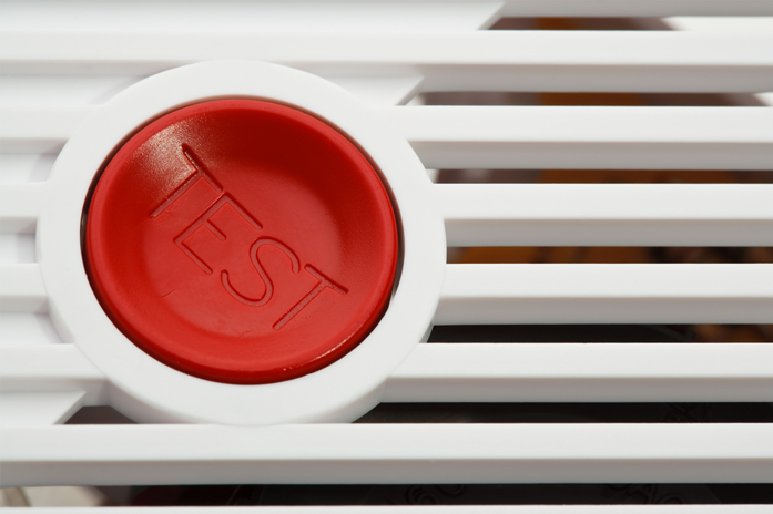 Smoke alarm test button Smoke alarm test button